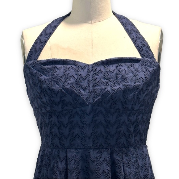 Anthropologie by Girls from Savoy Eyelet Branch Halter A Line Dress size 6 - Picture 5 of 16
